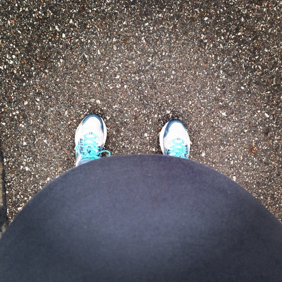 At 8 days overdue, I decided to go on a 40 minute jog/walk. I was hoping it'd bring on labor,  but it didn't.